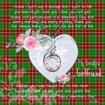 Rising Phoenix Necklace - Valentine Necklace Clan Baxter Modern Tartan Gift for Girlfriend, Gift for My Wife Rising Phoenix Necklace