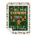 Personalized Gift Tartan Plaid Blanket Clan Fife With Christmas Cookie Baking Crew Christmas Gift Sherpa Blanket, tartan sherpa blanket,buffalo plaid sherpa blanket,christmas sherpa blanket,Christmas Throw Blanket,green plaid sherpa blanket,green sherpa blanket