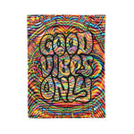 Scotstee Shop - Scotstee Shop Blanket Good Vibes Only Eyes Tide Dye Hippie Fleece Blanket