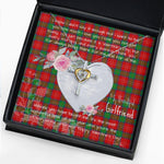 Gift For My Beautiful Girlfriend Necklace Valentine Necklace Clan Chisholm Tartan Cross Dancing Necklace Scottish Tartan Jewelry