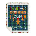 Personalized Gift Tartan Plaid Blanket Clan Campbell Ancient With Christmas Cookie Baking Crew Christmas Gift Sherpa Blanket, tartan sherpa blanket,buffalo plaid sherpa blanket,christmas sherpa blanket,Christmas Throw Blanket,green plaid sherpa blanket,green sherpa blanket