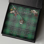 To My Beautiful Soulmate Necklace In Your Eyes I Have Found My Home Clan MacArthur Ancient Tartan Crown Pendant Necklace
