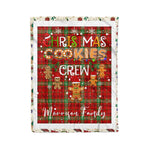 Fleece Blanket - Personalized Gift Tartan Plaid Blanket Clan Morrison Modern With Christmas Cookie Baking Crew Christmas Gift Fleece Blanket