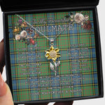 To My Beautiful Soulmate Sunflower Necklace In Your Eyes I Have Found My Home Clan MacMillan Hunting Ancient Tartan Jewelry For Girlfriend
