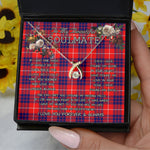 To My Beautiful Soulmate Necklace In Your Eyes I Have Found My Home Clan Hamilton Tartan Wishbone Dancing Necklace