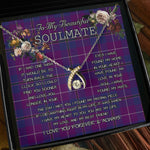 To My Beautiful Soulmate Necklace In Your Eyes I Have Found My Home Clan Pride Of Glencoe Tartan Wishbone Dancing Necklace