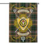 House Flag - Buchanan Hunting Irish Shield Celtic Cross Tartan Garden Flag St Patrick's Day Garden Flag