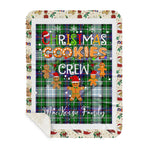 Personalized Gift Tartan Plaid Blanket Clan MacKenzie Dress Modern With Christmas Cookie Baking Crew Christmas Gift Sherpa Blanket, tartan sherpa blanket,buffalo plaid sherpa blanket,christmas sherpa blanket,Christmas Throw Blanket,green plaid sherpa blanket,green sherpa blanket