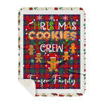 Personalized Gift Tartan Plaid Blanket Clan Fraser of Altyre With Christmas Cookie Baking Crew Christmas Gift Sherpa Blanket, tartan sherpa blanket,buffalo plaid sherpa blanket,christmas sherpa blanket,Christmas Throw Blanket,green plaid sherpa blanket,green sherpa blanket
