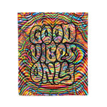 Scotstee Shop - Scotstee Shop Blanket Good Vibes Only Eyes Tide Dye Hippie Fleece Blanket