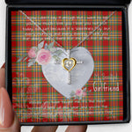 Gift For My Beautiful Girlfriend Necklace Valentine Necklace Clan Chattan Tartan Cross Dancing Necklace Scottish Tartan Jewelry