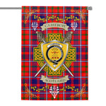 House Flag - Cameron Of Lochiel Modern Irish Shield Celtic Cross Tartan Garden Flag St Patrick's Day Garden Flag