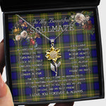 To My Beautiful Soulmate Sunflower Necklace In Your Eyes I Have Found My Home Clan Muir Tartan Jewelry For Girlfriend