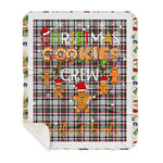 Personalized Gift Tartan Plaid Blanket Clan Borthwick With Christmas Cookie Baking Crew Christmas Gift Sherpa Blanket, tartan sherpa blanket,buffalo plaid sherpa blanket,christmas sherpa blanket,Christmas Throw Blanket,green plaid sherpa blanket,green sherpa blanket