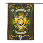 House Flag - Cunningham Hunting Modern Irish Shield Celtic Cross Tartan Garden Flag St Patrick's Day Garden Flag