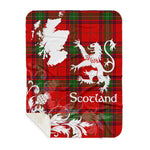 Sherpa Blanket - Tartan Blanket Thistle and Lion Scottish Clan Seton Plaid Blanket, plaid sherpa blanket queen,purple sherpa blanket,queen sherpa blanket,queen size sherpa blanket,red sherpa blanket,scottish tartan blankets,sherpa blanket,sherpa christmas blanket