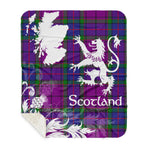 Sherpa Blanket - Tartan Blanket Thistle and Lion Scottish Clan Wardlaw Plaid Blanket, plaid sherpa blanket queen,purple sherpa blanket,queen sherpa blanket,queen size sherpa blanket,red sherpa blanket,scottish tartan blankets,sherpa blanket,sherpa christmas blanket