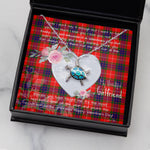 Sea Turtle Necklace Gift for My Beautiful Girlfriend Valentines Necklace Clan Abernethy Tartan Blue Turtle Necklace