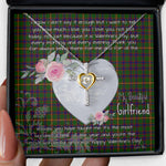 Gift For My Beautiful Girlfriend Necklace Valentine Necklace Clan Hall Tartan Cross Dancing Necklace Scottish Tartan Jewelry