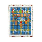 Personalized Gift Tartan Plaid Blanket Clan Laing With Christmas Cookie Baking Crew Christmas Gift Blanket, Plaid Blanket, Christmas Fleece Blanket, Christmas Blanket, Tartan Blanket, Scottish Blanket, Scotland Blanket, Family Name Blanket, Custom Blanket, Personalized Blanket