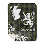 Sherpa Blanket - Tartan Blanket Thistle and Lion Scottish Clan Davidson Tulloch Dress Plaid Blanket, plaid sherpa blanket queen,purple sherpa blanket,queen sherpa blanket,queen size sherpa blanket,red sherpa blanket,scottish tartan blankets,sherpa blanket,sherpa christmas blanket