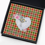 Gift For My Beautiful Girlfriend Necklace Valentine Necklace Clan Gibson Tartan Cross Dancing Necklace Scottish Tartan Jewelry