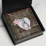 Rising Phoenix Necklace - Valentine Necklace Clan Buchan Tartan Gift for Girlfriend, Gift for My Wife Rising Phoenix Necklace
