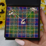 To My Beautiful Soulmate Necklace In Your Eyes I Have Found My Home Clan Whitelaw Modern Tartan Wishbone Dancing Necklace