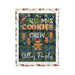 Personalized Gift Tartan Plaid Blanket Clan Gillies With Christmas Cookie Baking Crew Christmas Gift Blanket, Plaid Blanket, Christmas Fleece Blanket, Christmas Blanket, Tartan Blanket, Scottish Blanket, Scotland Blanket, Family Name Blanket, Custom Blanket, Personalized Blanket