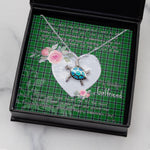 Sea Turtle Necklace Gift for My Beautiful Girlfriend Valentines Necklace Clan Innes Hunting Tartan Blue Turtle Necklace