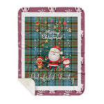 Personalized Gift Tartan Plaid Blanket Clan Porterfield With Funny Santa Snowman Reindeer Merry Christmas Gift Sherpa Blanket, blue plaid sherpa blanket,blue tartan sherpa blanket,Buchan,buffalo plaid sherpa blanket,christmas sherpa blanket,Christmas Throw Blanket-Recovered