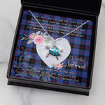 Sea Turtle Necklace Gift for My Beautiful Girlfriend Valentines Necklace Clan Maule Tartan Blue Turtle Necklace