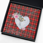Gift For My Beautiful Girlfriend Necklace Valentine Necklace Clan Stuart of Bute Tartan Cross Dancing Necklace Scottish Tartan Jewelry
