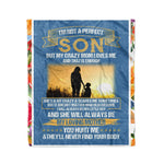 Scotstee Shop - Fleece Blanket - I'm Not A Perfect Son But My Crazy Mom Loves Me Mother Day Gifts Fleece Blanket