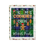 Fleece Blanket - Personalized Gift Tartan Plaid Blanket Clan Monteith With Christmas Cookie Baking Crew Christmas Gift Fleece Blanket