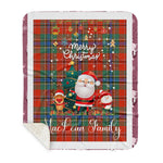 Personalized Gift Tartan Plaid Blanket Clan MacLean Of Duart With Funny Santa Snowman Reindeer Merry Christmas Gift Sherpa Blanket, blue plaid sherpa blanket,blue tartan sherpa blanket,Buchan,buffalo plaid sherpa blanket,christmas sherpa blanket,Christmas Throw Blanket