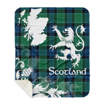 Sherpa Blanket - Tartan Blanket Thistle and Lion Scottish Clan Graham Of Menteith Ancient Plaid Blanket, plaid sherpa blanket queen,purple sherpa blanket,queen sherpa blanket,queen size sherpa blanket,red sherpa blanket,scottish tartan blankets,sherpa blanket,sherpa christmas blanket