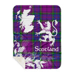 Sherpa Blanket - Tartan Blanket Thistle and Lion Scottish Clan Wardlaw Plaid Blanket, plaid sherpa blanket queen,purple sherpa blanket,queen sherpa blanket,queen size sherpa blanket,red sherpa blanket,scottish tartan blankets,sherpa blanket,sherpa christmas blanket