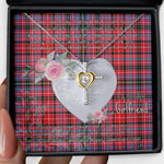 Gift For My Beautiful Girlfriend Necklace Valentine Necklace Clan Udny Tartan Cross Dancing Necklace Scottish Tartan Jewelry