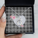 Rising Phoenix Necklace - Valentine Necklace Clan Grey Douglas Tartan Gift for Girlfriend, Gift for My Wife Rising Phoenix Necklace