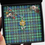 To My Beautiful Soulmate Sunflower Necklace In Your Eyes I Have Found My Home Clan Graham of Montrose Ancient Tartan Jewelry For Girlfriend