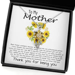 Sunflower Pendant Necklace - Mom Necklace, To My Mother Necklace Gift For Mom, Mother's Day Necklace From Daughter Son