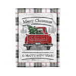 Tartan Blanket Vintage Red Truck with Christmas Tree Family Scottish Clan MacPherson Modern plaid blanket, red plaid blanket, buffalo plaid blanket, green plaid blanket, plaid fleece blanket, blue plaid blanket, red tartan blanket, tartan plaid blanket, black and white plaid blanket, , christmas plaid blanket, orange plaid blanket, tartan plaid throw blanket, pink plaid blanket, brown plaid blanket, buffalo check blanket