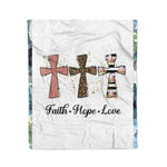 Scotstee Shop - Fleece Blanket - Faith Hope Love  Gifts Fleece Blanket