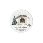 Scotstee Shop - Personalize Name Family Fireplace Our First Christmas in our new home Ceramic Ornament