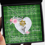 Valentine Necklace Gift for Girlfriend Sunflower Necklace Clan Blane Tartan Sunflower Pendant Necklace Jewelry For Girlfriend
