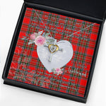 Gift For My Beautiful Girlfriend Necklace Valentine Necklace Clan MacBean Tartan Cross Dancing Necklace Scottish Tartan Jewelry