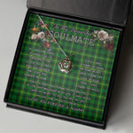 To My Beautiful Soulmate Necklace In Your Eyes I Have Found My Home Clan MacArthur Tartan Crown Pendant Necklace