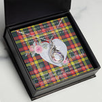 Rising Phoenix Necklace - Valentine Necklace Clan Buchanan Modern Tartan Gift for Girlfriend, Gift for My Wife Rising Phoenix Necklace