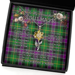 To My Beautiful Soulmate Sunflower Necklace In Your Eyes I Have Found My Home Clan Selkirkt Tartan Jewelry For Girlfriend, Tartan Sunflower Pendant Necklace, Scottish Tartan Jewelry, valentine necklace, necklace girlfriend, necklace for wife, cute necklaces for girlfriend, jewelry for girlfriend, to my soulmate necklace, to my future wife necklace